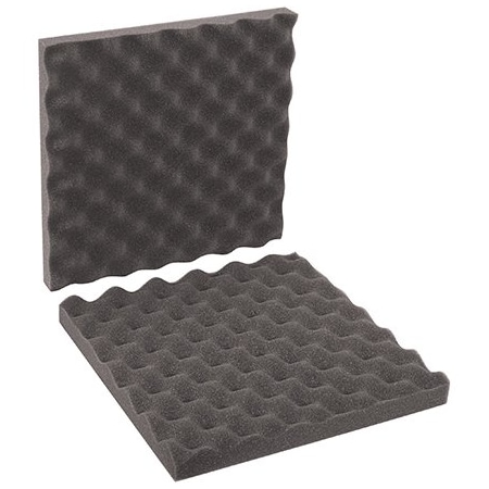 Bsc Preferred 12 x 12 x 2'' Charcoal Convoluted Foam Sets, 24PK BUY00013231